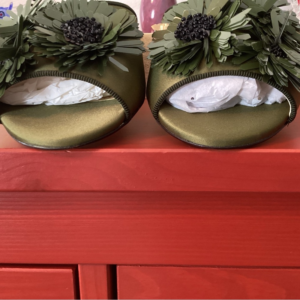 J.Crew Satin Floral Embellish Slides - Picture 5 of 9